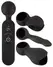 Couples Choice Wand Masažer sa Više Nastavaka, 21.5 cm, Crni