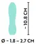Cuties Mini Vibrator Green 3.G - Compact Waterproof Silicone Model
