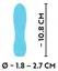 Cuties 3rd Gen Mini Vibrating Massager Blue Silicone Compact 10 Modes