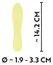 Cuties Mini Intimate Device Yellow 3rd Gen 10 Modes Waterproof 14.2cm