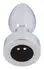 ANOS Heavy Metal Intimate Plug with Vibration, Rechargeable, Silver, 9cm