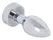 ANOS Heavy Metal Intimate Plug with Vibration, Rechargeable, Silver, 9cm