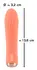 Peachy Mini Ribbed Vibrator Soft Touch Silicone USB 13.6cm Pastel Pink