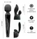 40 Years Wand Vibrator Rechargeable Massager + 2 Attachments, Black
