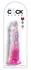 King Cock Clear Model 8 Transparentni Pink - Fleksibilni TPE sistem 21.8 cm