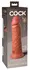 King Cock Elite KCE 8 Dual Density silikonski model Tan 22 cm