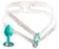 HookUp Panties Secret Gem XL-XXL Lace Intimate Set with Gemstone Plug