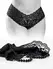 HookUp Panties Pleasure Pearls Lace Boy Shorts XL-2XL Black