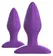 FFH Her Designer Dual Silicone Training Plug Set, Black, 2 Sizes