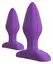 FFH Her Designer Dual Silicone Training Plug Set, Black, 2 Sizes