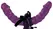 Fetish Fantasy Series Double Delight Intimni Pojas PVC Crni 15cm
