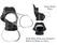 FCR Rock Hard Dual Support Prsten Silicone Crni 3.8 cm i 3.3 cm