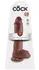 Pipedream King Cock 10 Inča Lopta Braon Anatomski Model PVC