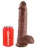 Pipedream King Cock 10 Inča Lopta Braon Anatomski Model PVC