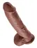 Pipedream King Cock 10 Inča Lopta Braon Anatomski Model PVC