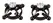 Bad Kitty Shiny Star Adjustable Black Nipple Jewelry - 2 Pieces