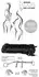 You2Toys Adjustable Dual Plug Set with 10m Bondage Rope, Metal & Polyester