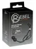 Rebel Triple Support Ring with Dual Anal Beads, Adjustable, Black