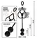 Rebel Triple Support Ring with Dual Anal Beads, Adjustable, Black