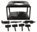 You2Toys The Throne Bondage Chair Set with Accessories, Black, 48.5x38.5x30.5cm