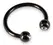 Rebel Stainless Steel Glans Ring with Decorative Balls 2.8 cm