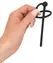 Mystim Glans Ring Intimate Urethral Dilator Silicone 12cm Black