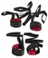 You2Toys Adjustable Soft Restraint Set, 4-Piece, 115cm Straps, Black