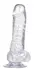 Crystal Clear Dong Model 18 cm Transparent with Suction Base PVC