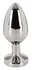 You2Toys Silver Tapered Stainless Steel Plug with Clear Gem, Small 6cm