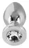 You2Toys Silver Tapered Stainless Steel Plug with Clear Gem, Small 6cm