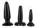 You2Toys Liquorice Dip Black Plug Set Flexible PVC 3 Sizes