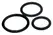 You2Toys Sexy Circles Black Silicone Ring Set - 3 Sizes, Flexible