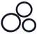 You2Toys Sexy Circles Black Silicone Ring Set - 3 Sizes, Flexible