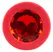 Colorful Joy Red Jewel Plug - Silicone, Decorative, 7.2 cm, Acrylic Gem