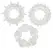 Stardust Set of 3 Glitter Silicone Power Rings, Stretchy Textures