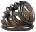 Bad Kitty Set of 4 Connected Intimate Rings Smoky Black TPE 6.5cm
