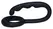 Mr. Hook Black Silicone Anatomical Ring with Perineal Stimulator 3 cm