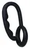 Mr. Hook Black Silicone Anatomical Ring with Perineal Stimulator 3 cm