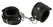 ZADO Leather Handcuffs Padded Adjustable Black 6.5cm Wide