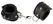 ZADO Leather Handcuffs Padded Adjustable Black 6.5cm Wide