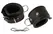 ZADO Leather Handcuffs Padded Adjustable Black 6.5cm Wide