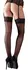 Cottelli Collection Black Stockings with Wide Lace Top, Size 5