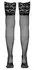 Cottelli Collection Hold-Ups Wide Lace Black Microfibre Stockings