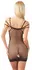 Cottelli Collection Net Dress S-L, Stretch Mesh, Triple Strap Detail
