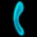 Swan Mini Swan Wand Glow In The Dark Blue - Compact Waterproof Massager