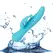 Swan The Kissing Swan Rotating Dual-Action Vibrator Blue Silicone 22cm
