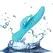 Swan The Kissing Swan Rotating Dual-Action Vibrator Blue Silicone 22cm