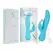 Swan The Kissing Swan Rotating Dual-Action Vibrator Blue Silicone 22cm
