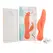 Swan Blossom Rotating & Vibrating Silicone Dual-Action Device Peach