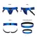 Strap-On-Me Curious Harness Metallic Blue Adjustable Dual-Belt